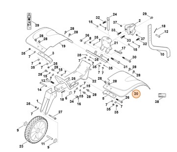 Listwa ochronna lewa, Stihl 62507173501