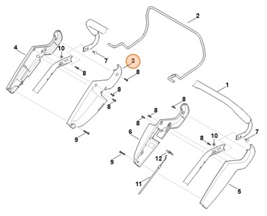Połowka obudowy, Stihl 63401821325