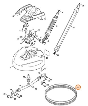 Pierścień szczecinowy, Stihl 49005040502