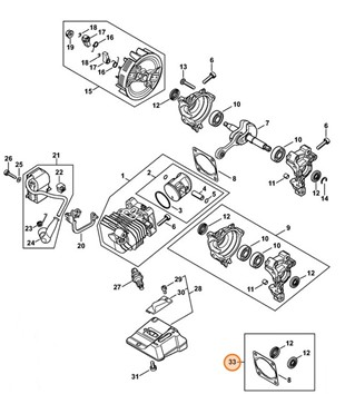 Zestaw uszczelek, Stihl 11460071600