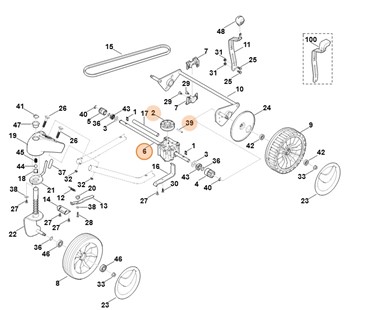 Przekładnia, Stihl 63616400100