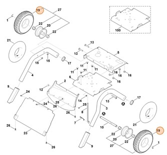 Opona 10x3-4, Stihl 60127049500