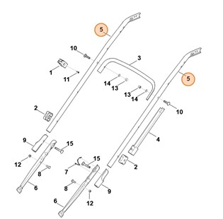 Część środkowa uchwytu kierującego, Stihl 63407634900