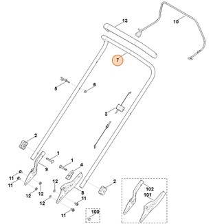 Górna część uchwytu kierującego, Stihl 63717635001