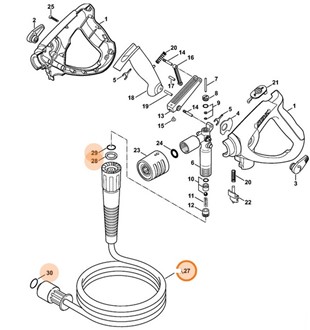 Wąż wysokociśnieniowy DN 8, 20 m, M27x1,5, Stihl 49255000844