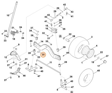 Tulejka łożyska, Stihl 61707633010