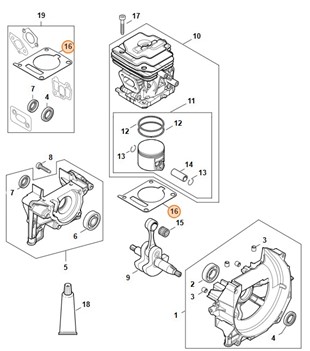 Uszczelka cylindra, 41470292300