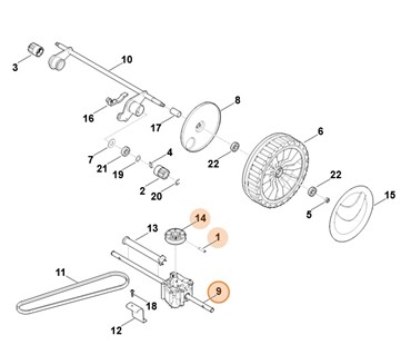 Przekładnia kompl., Stihl 63406400101