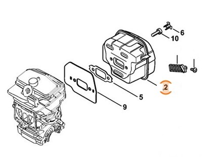 Tłumik wydechu spalin, Stihl 11431400667