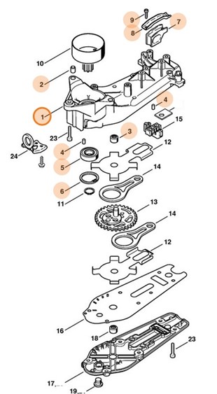 Obudowa przekładni, Stihl 42376400501