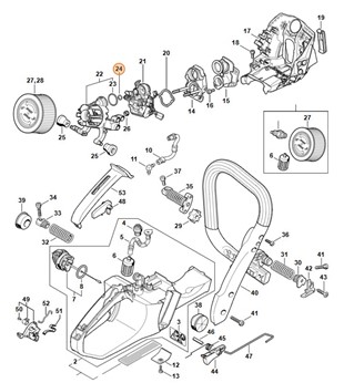 Okrągły pierścień uszczelniający 9x1,5, STIHL 96459453094