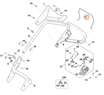 Dźwignia włączająca, Stihl 63387640212