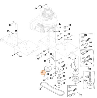 Koło paska klinowego, Stihl 60127041010