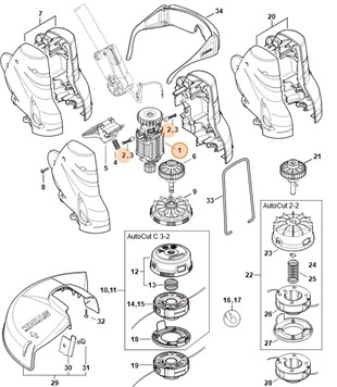 Silnik elektryczny 230 V/50 Hz, Stihl 48166000203