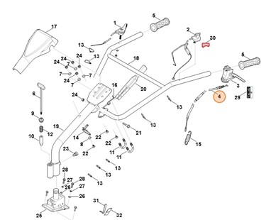 Cięgno sprzęgła, Stihl 62507109900