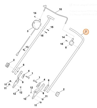 Górna część uchwytu kierującego, Stihl 63507635010