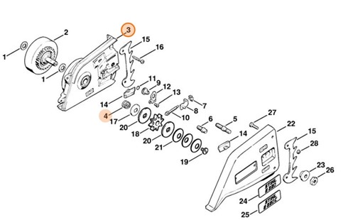 Obudowa przekładni, Stihl 12076400400