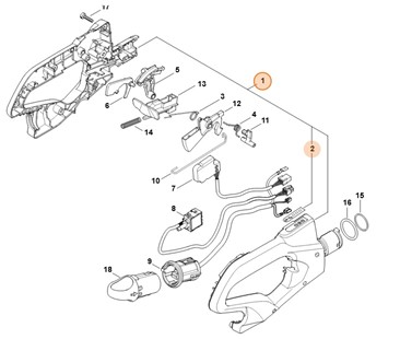 okładzina uchwytu, Stihl 48697900600