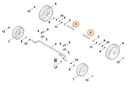 Sworzeń koła, Stihl 62917633100