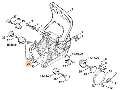 Amortyzator gumowy, Stihl 11227909300