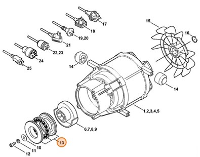 Łożysko igłowe, Stihl 47657642350