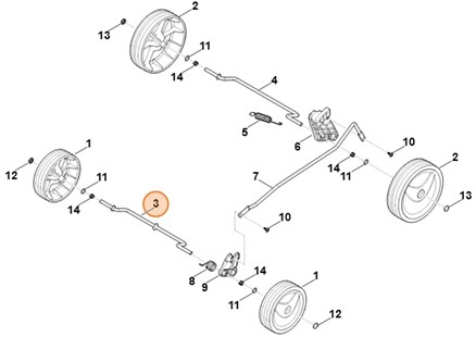 Oś, kompl., Stihl 63117002400