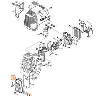 Tłumik wydechu spalin, Stihl 41801400605