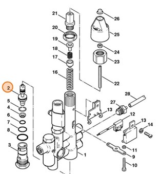 Zestaw naprawczy regulacyjnego bloku zabezpieczającego, Stihl 47350071001