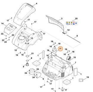 Uchwyt prawy, Stihl 62917162505
