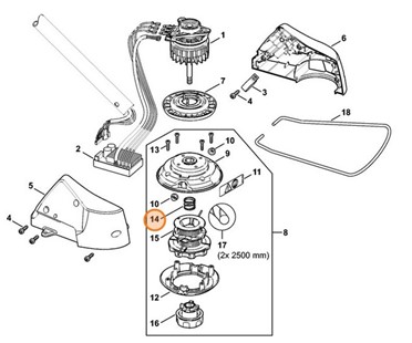Sprężyna dociskowa, Stihl 00009972015