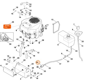 Filtr paliwa, Stihl 00043501802
