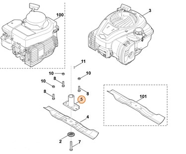 Tulejka noża, Stihl 63507602011