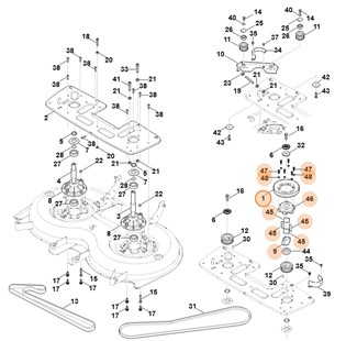 Koło pasowe z tłumikiem drgań skrętnych, Stihl 61707002540