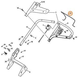 Dźwignia włączająca, Stihl 63387640210