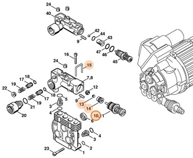 Tłok sterujący, Stihl 47215100301