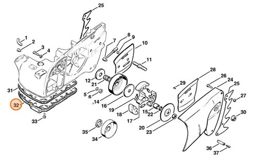 Pokrywka zamknięcia zbiornika benzyny, Stihl 11063510701