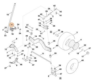 Panewka łożyska z tyłu, Stihl 61407631305