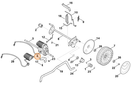 Uchwyt przekładni Vario, Stihl 63386417100