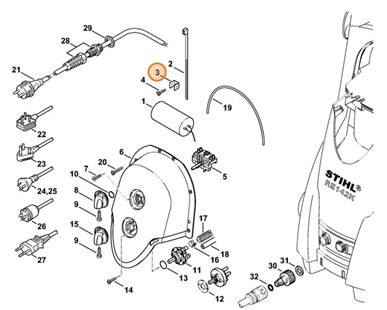 Przyłącze kabli, Stihl 47434312700