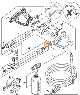 Okrągły pierścień uszczelniający N9,19x2,62-NBR90, Stihl 96459517512