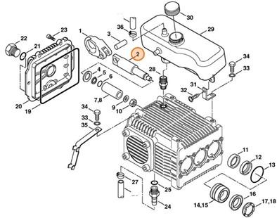 Prowadzenie tłoka, Stihl 47477018500
