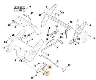 Dźwignia, Stihl 63407007000