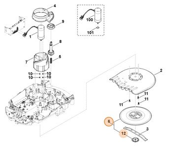 Zabierak kompl., Stihl 69097609700