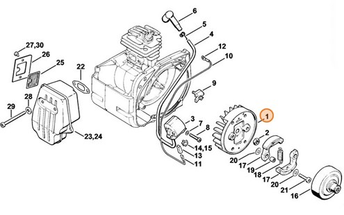 Koło zamachowe, Stihl 41194001201