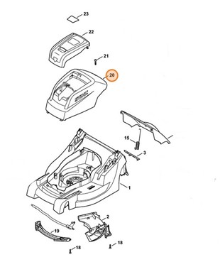 Pokrywa silnika, Stihl 63387602220