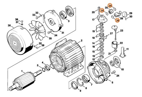 Okrągły pierścień uszczelniający 24x2, Stihl 96459457723
