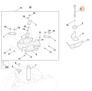 Śruba sześciokątna M10x130, Stihl 90073192600