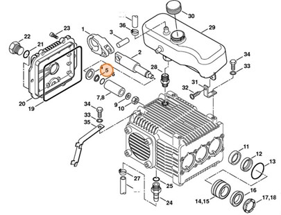 Pierścień oporowy 8-11x1, Stihl 96529451619