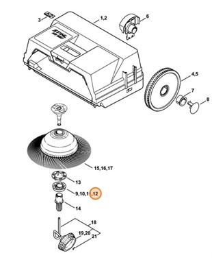 Obudowa sprzęgła, prawa, Stihl 48607322400