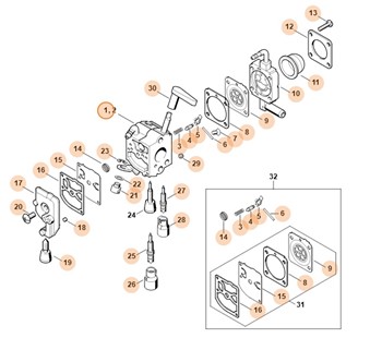 Gaźnik C1Q-S198B, Stihl 42371200611